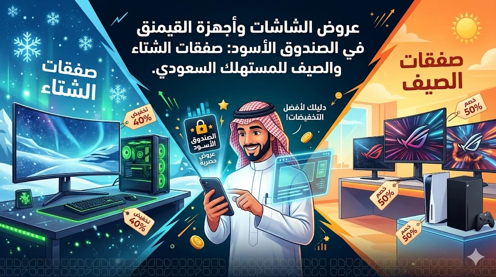 عروض الشاشات وأجهزة القيمنق في الصندوق الأسود: صفقات الشتاء والصيف للمستهلك السعودي. عروض الشاشات وأجهزة القيمنق في الصندوق الأسود: صفقات الشتاء والصيف للمستهلك السعودي.