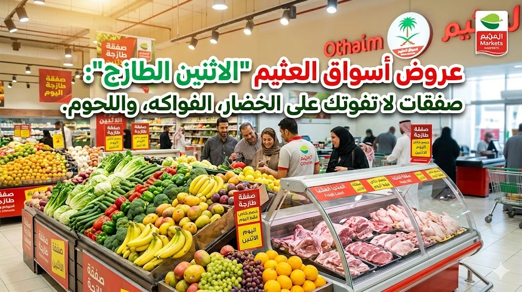 عروض أسواق العثيم “الاثنين الطازج”: صفقات لا تفوتك على الخضار، الفواكه، واللحوم.