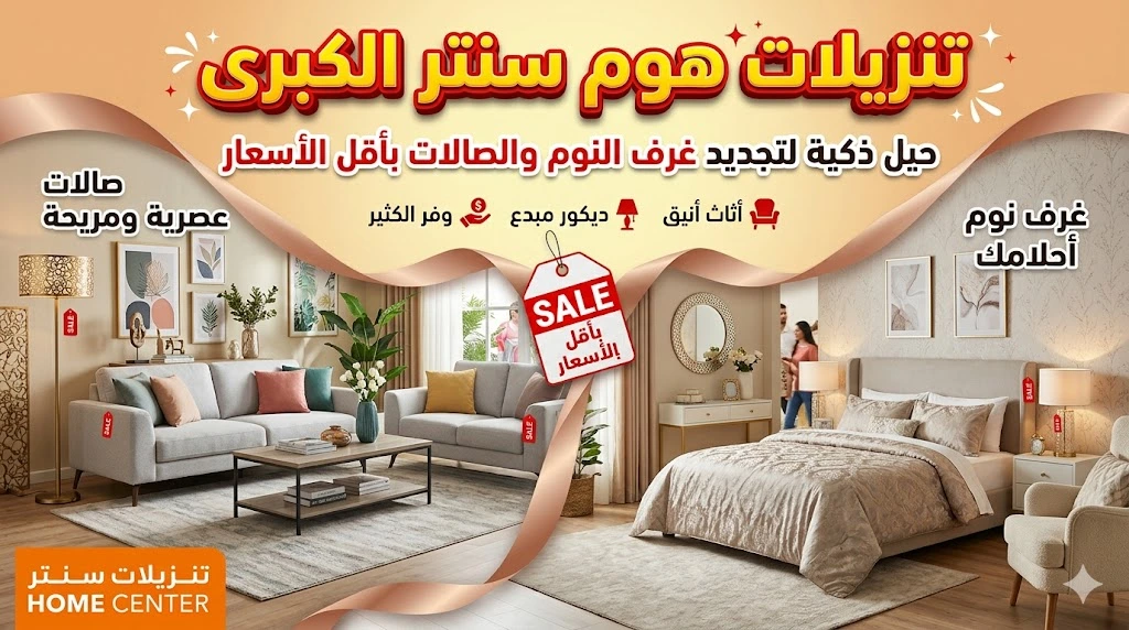 تنزيلات هوم سنتر الكبرى: حيل ذكية لتجديد غرف النوم والصالات بأقل الأسعار.
