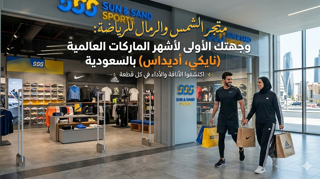 متجر الشمس والرمال للرياضة: وجهتك الأولى لأشهر الماركات العالمية (نايكي، أديداس) بالسعودية. متجر الشمس والرمال للرياضة: وجهتك الأولى لأشهر الماركات العالمية (نايكي، أديداس) بالسعودية.