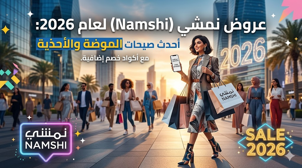 عروض نمشي (Namshi) لعام 2026: أحدث صيحات الموضة والأحذية مع أكواد خصم إضافية. عروض نمشي (Namshi) لعام 2026: أحدث صيحات الموضة والأحذية مع أكواد خصم إضافية.